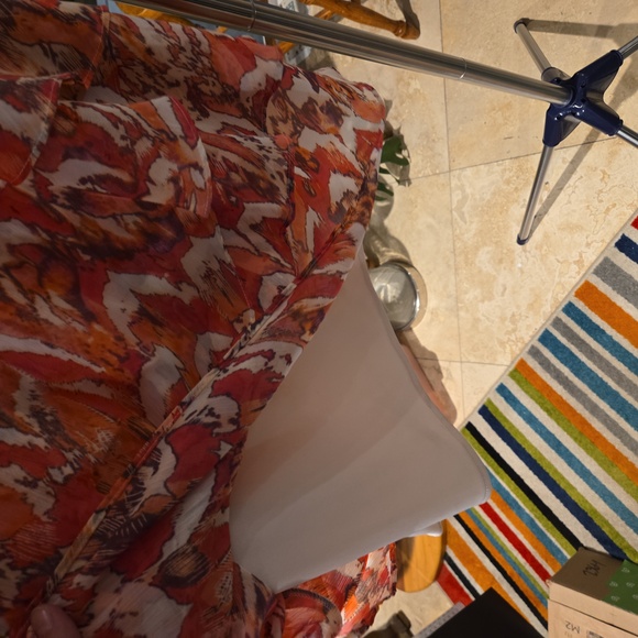 Collection Dress Barn Pink and Cream Colored Layered Dress 16 - Picture 4 of 12